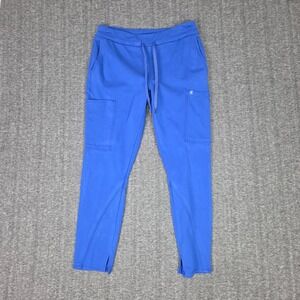 Jaanuu Scrub Pants Women MP Blue Jogger Style Comfort Fit Cargo Medical Uniform
